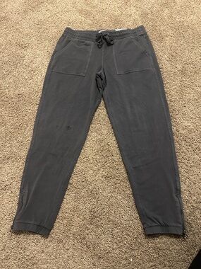 Sonoma Dark Charcoal Zip-Cuff Jogger Pants Size Medium